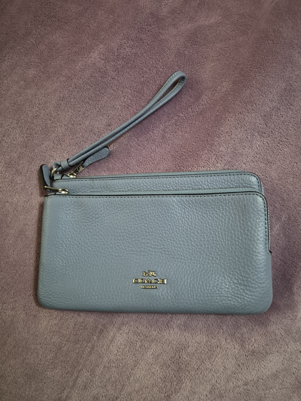 Coach Pebbled Leather Backpack & Wristlet in Light Blue - Picture 7 of 12
